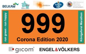 Köfo-Marathon 2020 – Start-Nr 999 – Corona Edition II