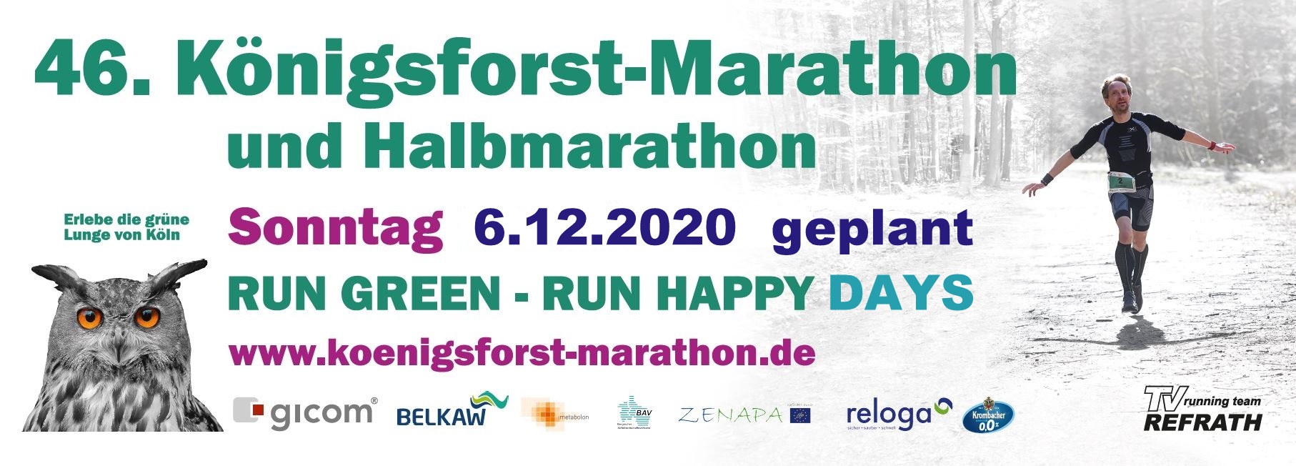 46. Königsforst-Marathon – 06.12.2020 – Webbanner lang NEU