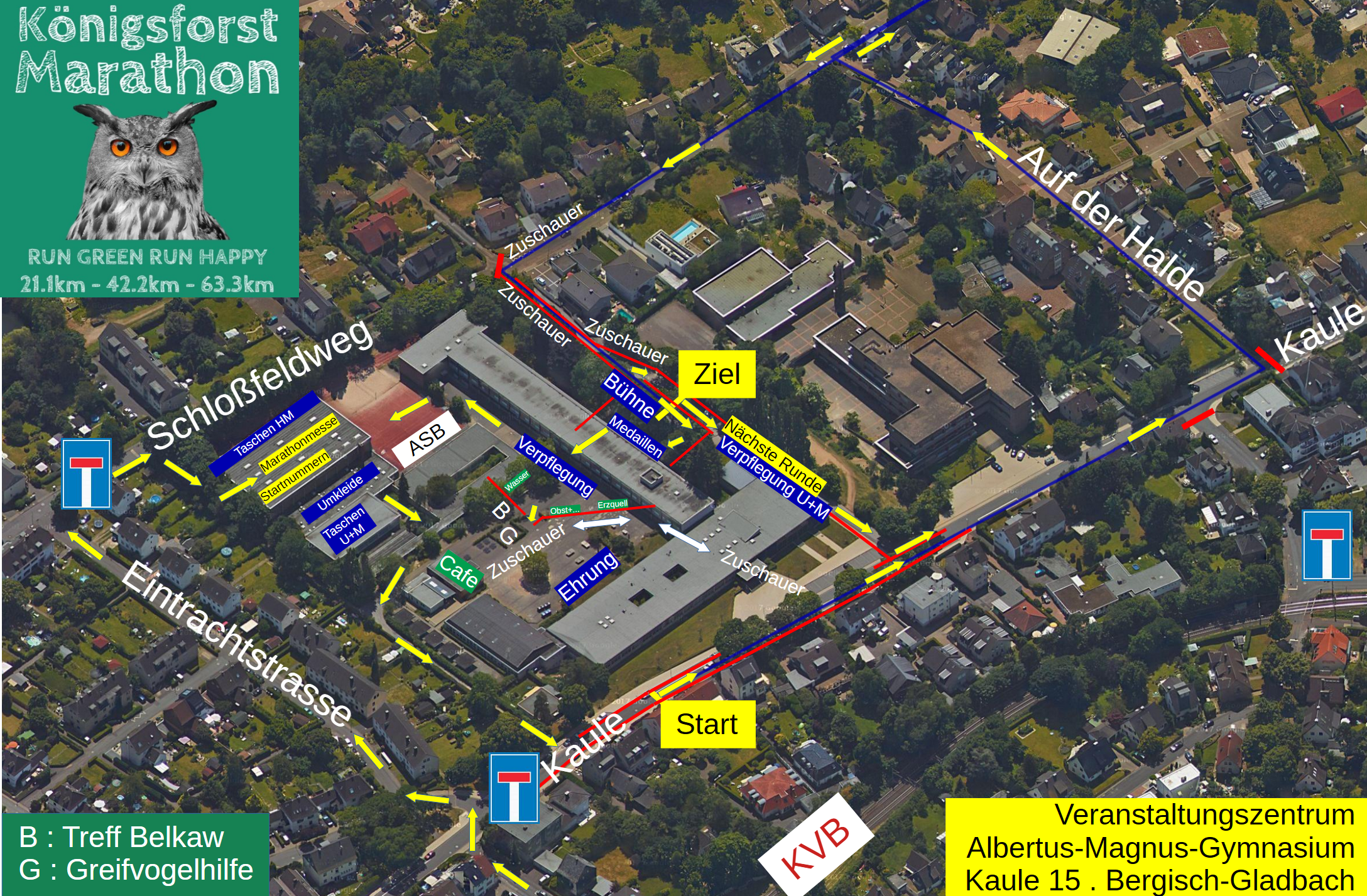 Königsforst Marathon Start und Ziel