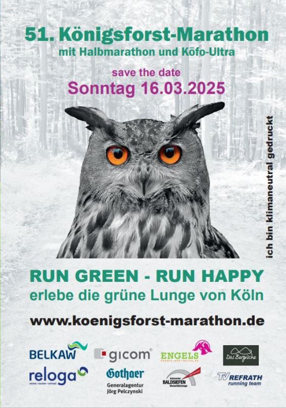 51. Köfo Marathon 2025 – Faltblatt -Titelseite